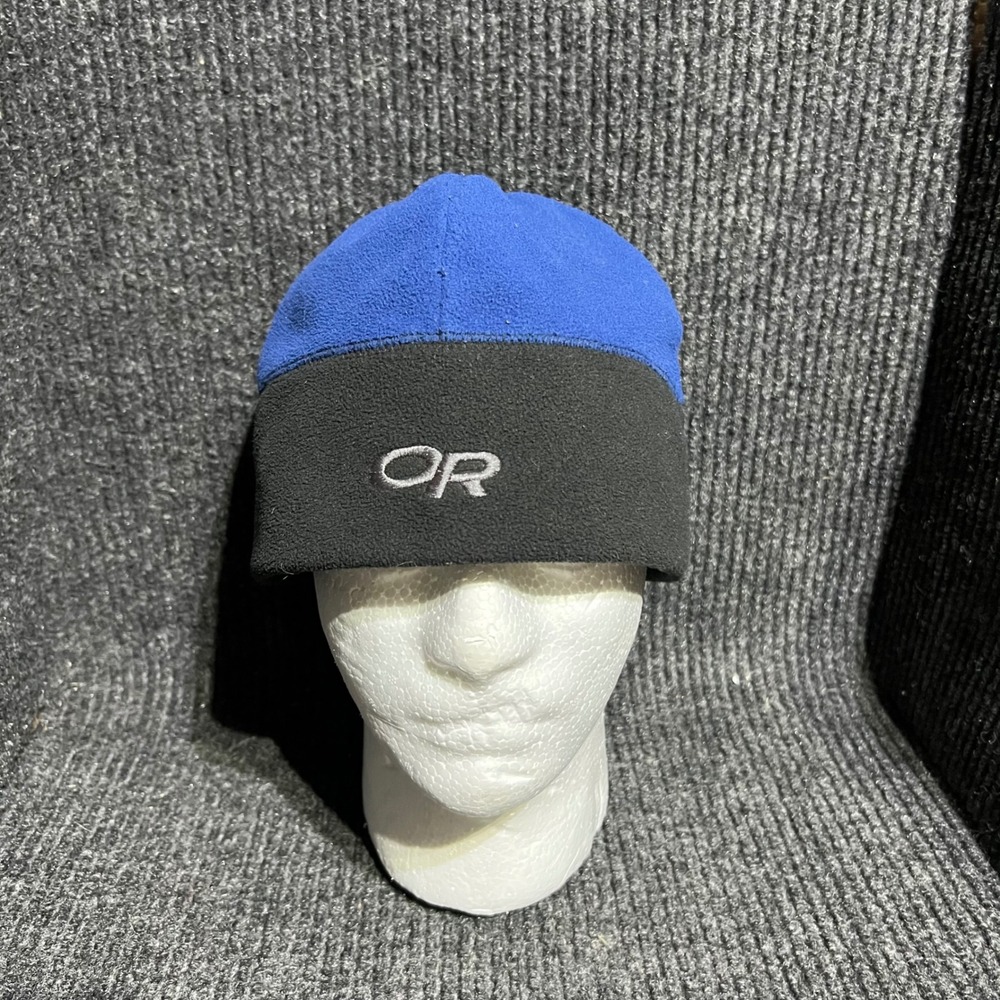 Outdoor Research Beanie Unisex OS Blue Black Windstopper Fleece Logo Hat